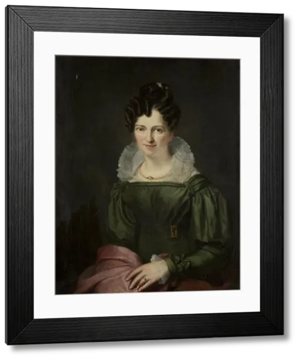 Framed Print : Portrait of Maria Christina Nijssen, Wife of Anthonie van der Hout, 1826. Creator: Christiaan Julius Lodewijk Portman Framed Print : Portrait of Maria Christina Nijssen, Wife of Anthonie van der Hout, 1826. Creator: Christiaan Julius Lodewijk Portman