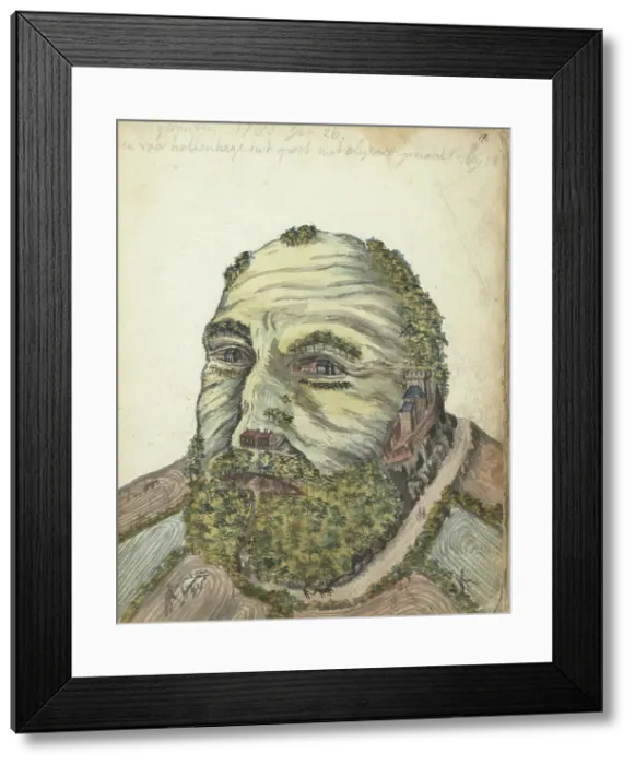 Framed Print : Anthropomorphic Hill, 1785. Creator: Jan Brandes Framed Print : Anthropomorphic Hill, 1785. Creator: Jan Brandes