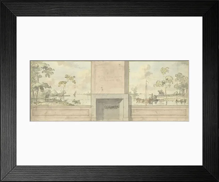 Framed Print : Design for room wall for the D. Luden dining room, 1785. Creator: Juriaan Andriessen Framed Print : Design for room wall for the D. Luden dining room, 1785. Creator: Juriaan Andriessen