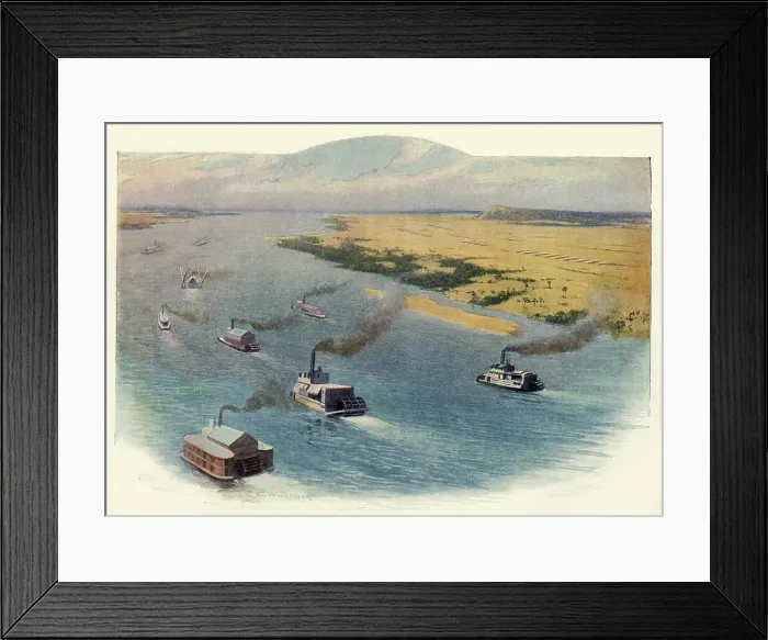 Framed Print : The Advance of the Anglo-Egyptian Force Upon Omdurman, 1898, (c1900). Creator: C Wilkinson Framed Print : The Advance of the Anglo-Egyptian Force Upon Omdurman, 1898, (c1900). Creator: C Wilkinson