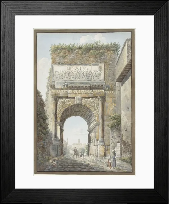 Framed Print : Arch of Titus, Forum Romanum, Rome, 1786-1817. Creator: Daniel Dupré Framed Print : Arch of Titus, Forum Romanum, Rome, 1786-1817. Creator: Daniel Dupré