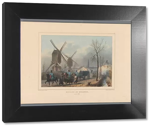 Mills of Berchem, 1832, (1833). Creator: Auguste Raffet