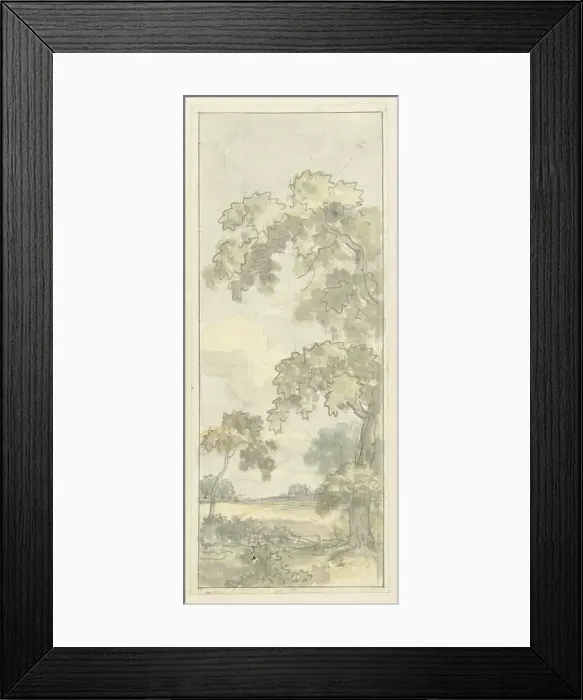 Framed Print : Design for wall painting with Holland landscape, c.1752-c.1819. Creator: Juriaan Andriessen Framed Print : Design for wall painting with Holland landscape, c.1752-c.1819. Creator: Juriaan Andriessen