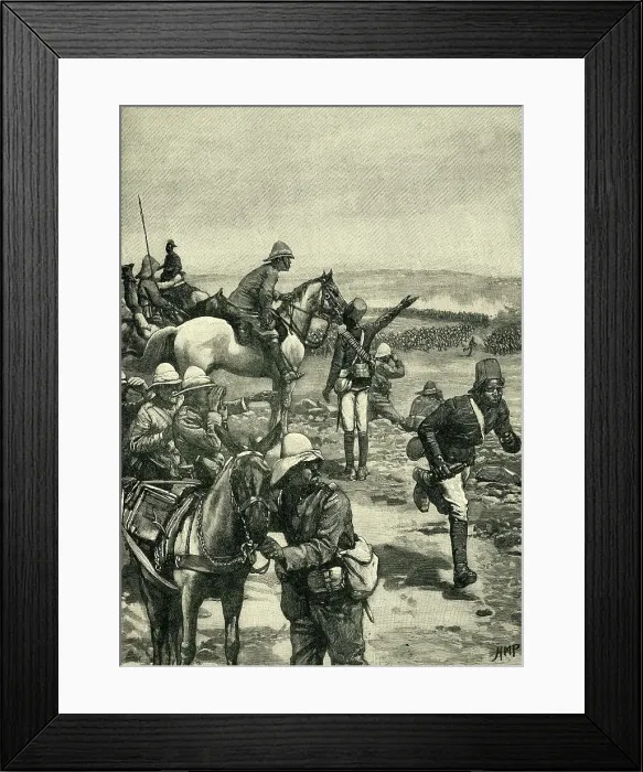 Framed Print : The Battle of Omdurman: MacDonald's Brigade Repelling the Dervish Onslaught, c1900. Creator: H.M.P Framed Print : The Battle of Omdurman: MacDonald's Brigade Repelling the Dervish Onslaught, c1900. Creator: H.M.P