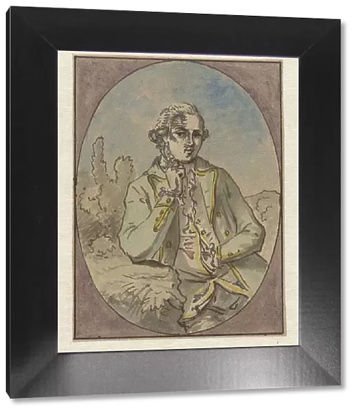 Portrait of unknown man, in oval frame, c.1752-c.1819. Creator: Juriaan Andriessen