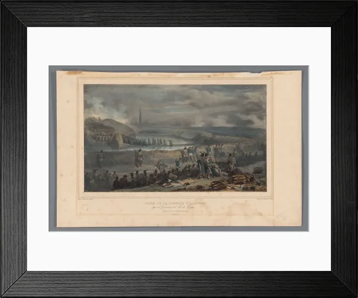 Framed Print : Conquest of the Lunette St. Laurent, 1832, (1833). Creator: Auguste Raffet Framed Print : Conquest of the Lunette St. Laurent, 1832, (1833). Creator: Auguste Raffet