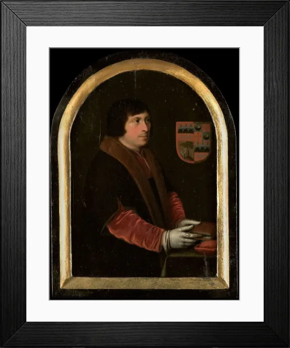 Framed Print : Portrait of Pieter Salina, c.1620. Creator: Jan Verspronck Framed Print : Portrait of Pieter Salina, c.1620. Creator: Jan Verspronck