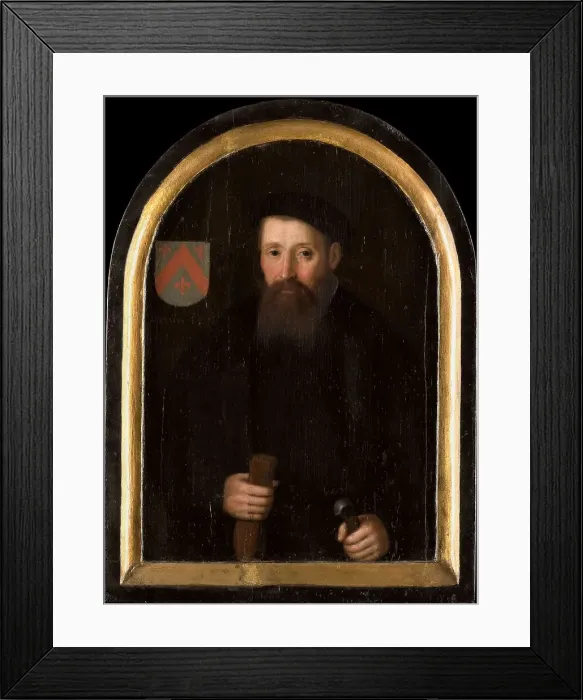 Framed Print : Portrait of Willem Fransz van Schoterbosch (c.1510-?), c.1620. Creator: Jan Verspronck Framed Print : Portrait of Willem Fransz van Schoterbosch (c.1510-?), c.1620. Creator: Jan Verspronck
