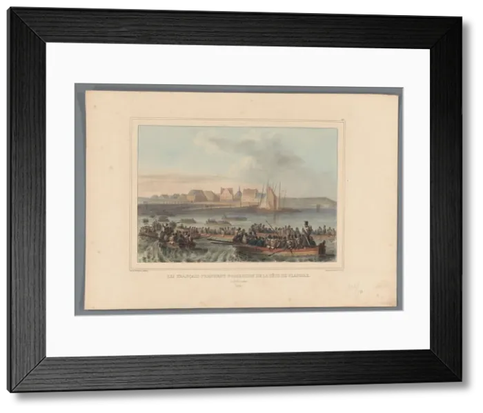 Framed Print : The French conquer the Flemish Head, 1832, (1833). Creator: Auguste Raffet Framed Print : The French conquer the Flemish Head, 1832, (1833). Creator: Auguste Raffet