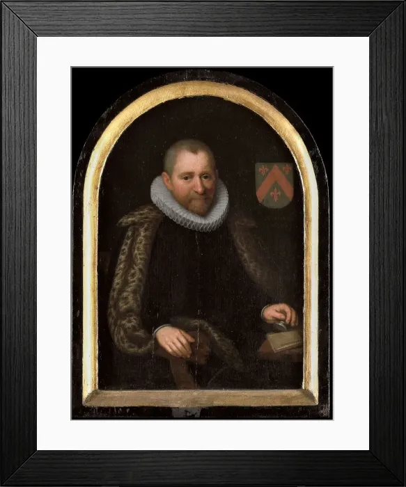 Framed Print : Portrait of Gerrit Willemsz van Schoterbosch (c.1538-1611), c.1620. Creator: Jan Verspronck Framed Print : Portrait of Gerrit Willemsz van Schoterbosch (c.1538-1611), c.1620. Creator: Jan Verspronck