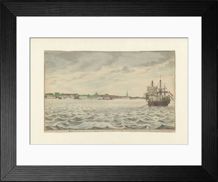 Framed Print : Colombo seen from the North, 1785. Creator: Jan Brandes Framed Print : Colombo seen from the North, 1785. Creator: Jan Brandes