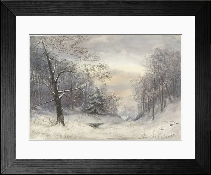 Framed Print : Winter landscape, 1888. Creator: Jan Daniel Cornelis Carel Willem Framed Print : Winter landscape, 1888. Creator: Jan Daniel Cornelis Carel Willem