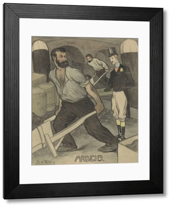 Framed Print : Labour, 1899. Creator: Jan de Waardt Framed Print : Labour, 1899. Creator: Jan de Waardt