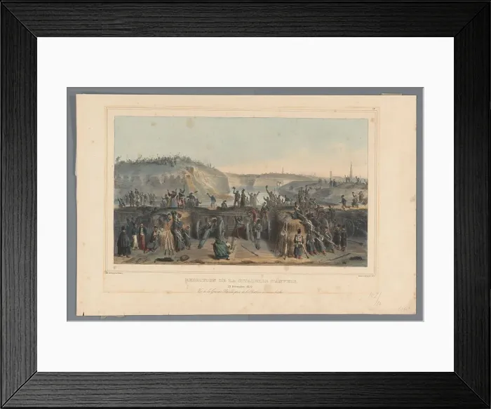 Framed Print : Surrender of the Citadel of Antwerp, 1832, (1833). Creator: Auguste Raffet Framed Print : Surrender of the Citadel of Antwerp, 1832, (1833). Creator: Auguste Raffet