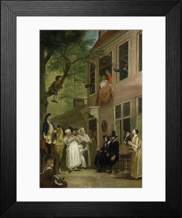 Framed Print : Misled: The Ambassador of the Rascals Exposes himself from the Window of t Bokki Tavern in the Haar Creator: Cornelis Troost Framed Print : Misled: The Ambassador of the Rascals Exposes himself from the Window of t Bokki Tavern in the Haar Creator: Cornelis Troost