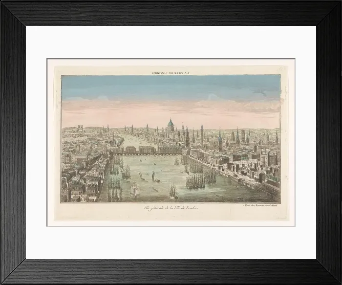 Framed Print : View of the city of London, 1745-1775. Creator: Anon Framed Print : View of the city of London, 1745-1775. Creator: Anon