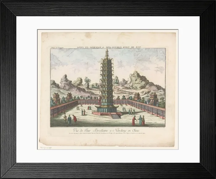 Framed Print : View of the porcelain tower of Nanking, 1755-1779. Creator: Franz Xavier Habermann Framed Print : View of the porcelain tower of Nanking, 1755-1779. Creator: Franz Xavier Habermann