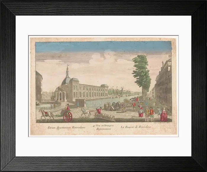 Framed Print : View of the Stock Exchange in Rotterdam, 1745-1775. Creator: Jean-Francois Daumont Framed Print : View of the Stock Exchange in Rotterdam, 1745-1775. Creator: Jean-Francois Daumont