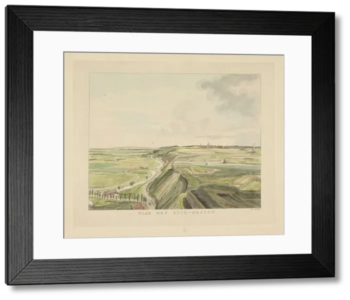Framed Print : View of the landscape southeast of Nijmegen, 1815-1824. Creator: Derk Anthony van de Wart Framed Print : View of the landscape southeast of Nijmegen, 1815-1824. Creator: Derk Anthony van de Wart