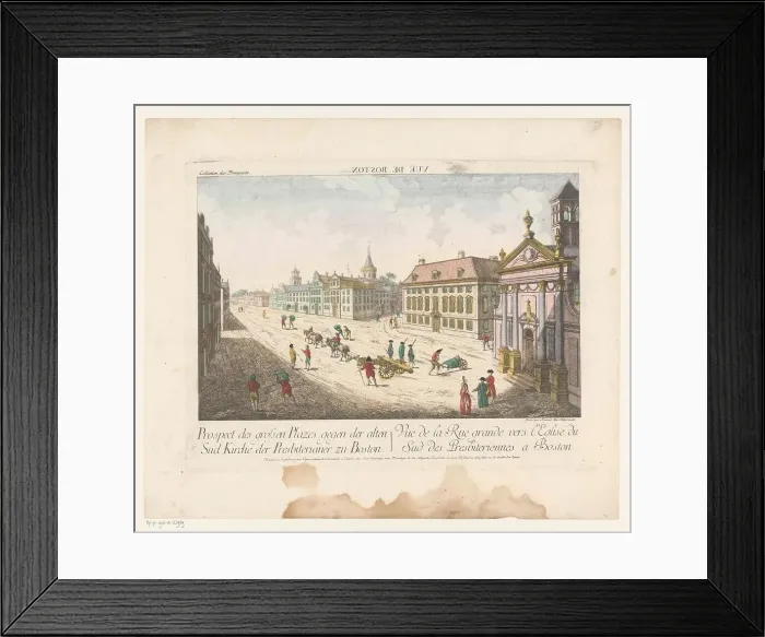 Framed Print : View of the South Presbyterian Church in Boston, 1755-1779. Creator: Franz Xavier Habermann