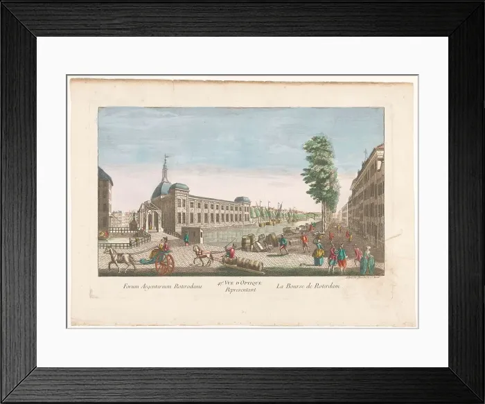 Framed Print : View of the Stock Exchange in Rotterdam, 1745-1775. Creator: Jean-Francois Daumont Framed Print : View of the Stock Exchange in Rotterdam, 1745-1775. Creator: Jean-Francois Daumont
