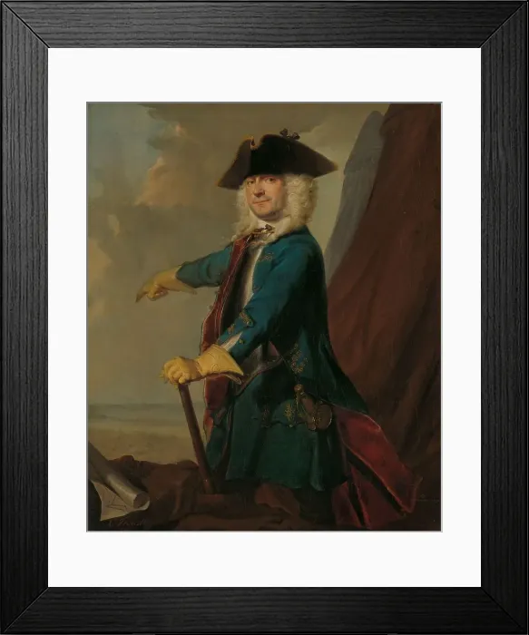Framed Print : Gerrit Sichterman (1688-1730). Quartermaster-General of the Cavalry, Colonel of the Oranje-Groningen Creator: Cornelis Troost Framed Print : Gerrit Sichterman (1688-1730). Quartermaster-General of the Cavalry, Colonel of the Oranje-Groningen Creator: Cornelis Troost