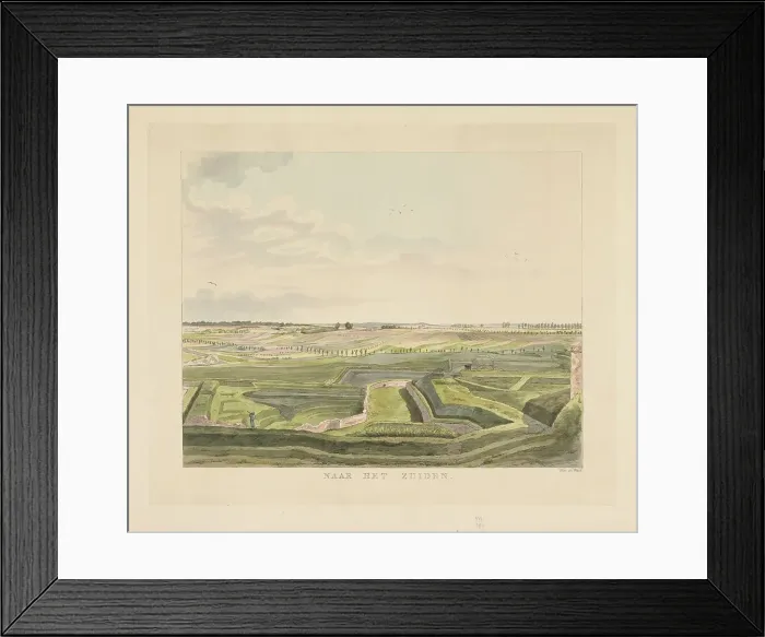 Framed Print : View of the landscape south of Nijmegen, 1815-1824. Creator: Derk Anthony van de Wart Framed Print : View of the landscape south of Nijmegen, 1815-1824. Creator: Derk Anthony van de Wart
