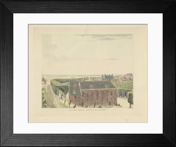 Framed Print : View of the city wall southwest of Nijmegen, 1815-1824. Creator: Derk Anthony van de Wart Framed Print : View of the city wall southwest of Nijmegen, 1815-1824. Creator: Derk Anthony van de Wart