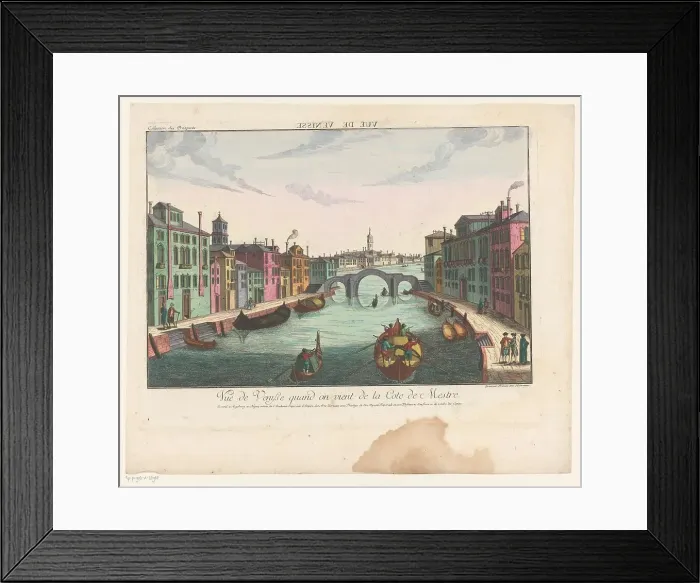 Framed Print : View of a canal in Venice, 1755-1779. Creator: Franz Xavier Habermann Framed Print : View of a canal in Venice, 1755-1779. Creator: Franz Xavier Habermann
