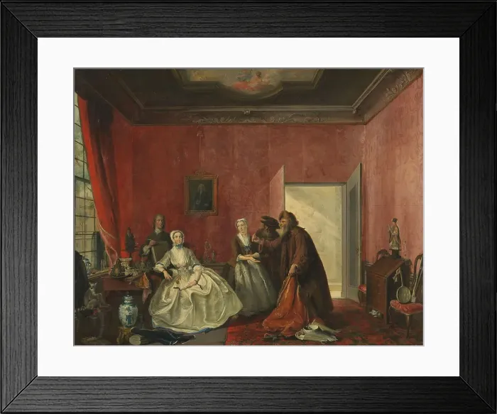 Framed Print : Johanna and the Jewish merchants, 1741. Creator: Cornelis Troost Framed Print : Johanna and the Jewish merchants, 1741. Creator: Cornelis Troost