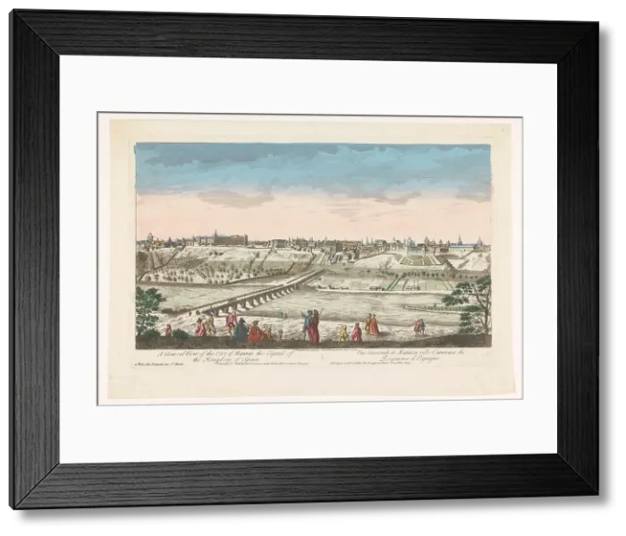 Framed Print : A general view of the city of Madrid the capilal of the kingdom of Spain, 1752. Creator: Unknown Framed Print : A general view of the city of Madrid the capilal of the kingdom of Spain, 1752. Creator: Unknown