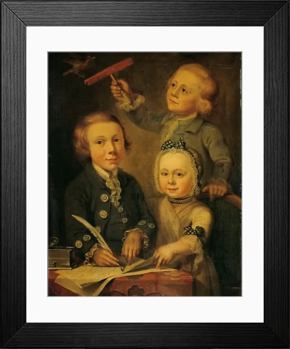 Framed Print : Portrait of the Children of Barend Goudriaan, 1776. Creator: Cornelis van Cuylenburg Framed Print : Portrait of the Children of Barend Goudriaan, 1776. Creator: Cornelis van Cuylenburg
