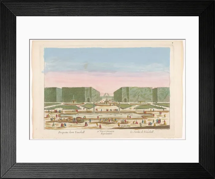 Framed Print : View of Vauxhall Gardens in London, 1745-1775. Creator: Unknown Framed Print : View of Vauxhall Gardens in London, 1745-1775. Creator: Unknown