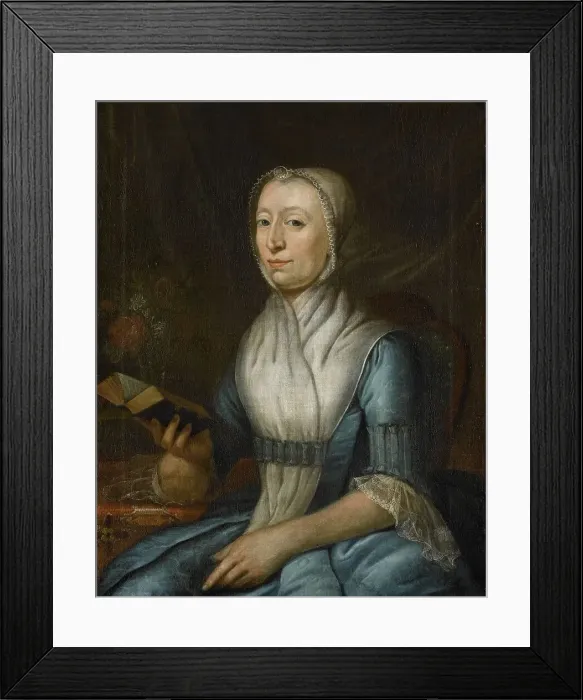 Framed Print : Portrait of Eva Goudriaan-de Veer, 1776. Creator: Cornelis van Cuylenburg Framed Print : Portrait of Eva Goudriaan-de Veer, 1776. Creator: Cornelis van Cuylenburg