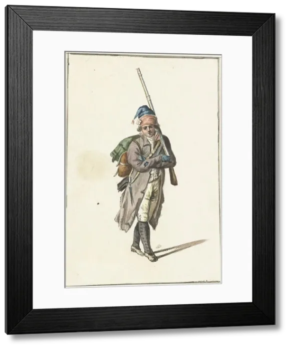 Framed Print : Soldier, 1758-1805. Creator: Dirk Langendijk Framed Print : Soldier, 1758-1805. Creator: Dirk Langendijk