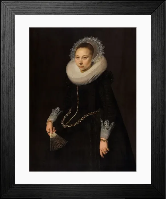 Framed Print : Portrait of Maria Overrijn van Schoterbosch (1599 / 1600-38), 1622. Creator: Cornelis van de Voort Framed Print : Portrait of Maria Overrijn van Schoterbosch (1599 / 1600-38), 1622. Creator: Cornelis van de Voort