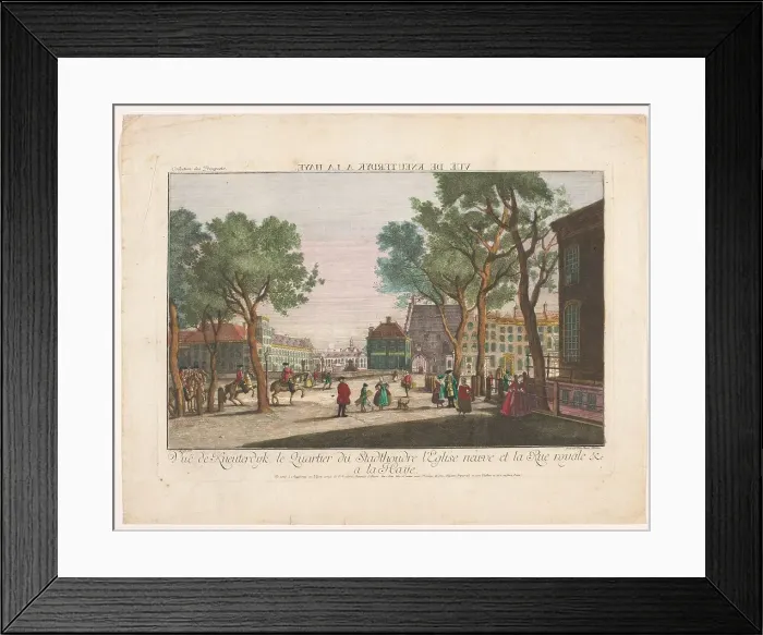 Framed Print : View of the Kneuterdijk in The Hague, 1755-1779. Creator: Benedikt Winkler Framed Print : View of the Kneuterdijk in The Hague, 1755-1779. Creator: Benedikt Winkler