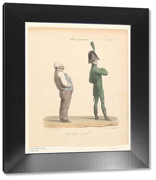 Parisian customs: Are you pleased with yourself?, 1825. Creator: Edme Jean Pigal