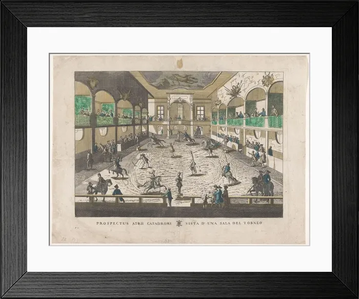 Framed Print : View of a tournament school, 1700-1799. Creator: Unknown Framed Print : View of a tournament school, 1700-1799. Creator: Unknown