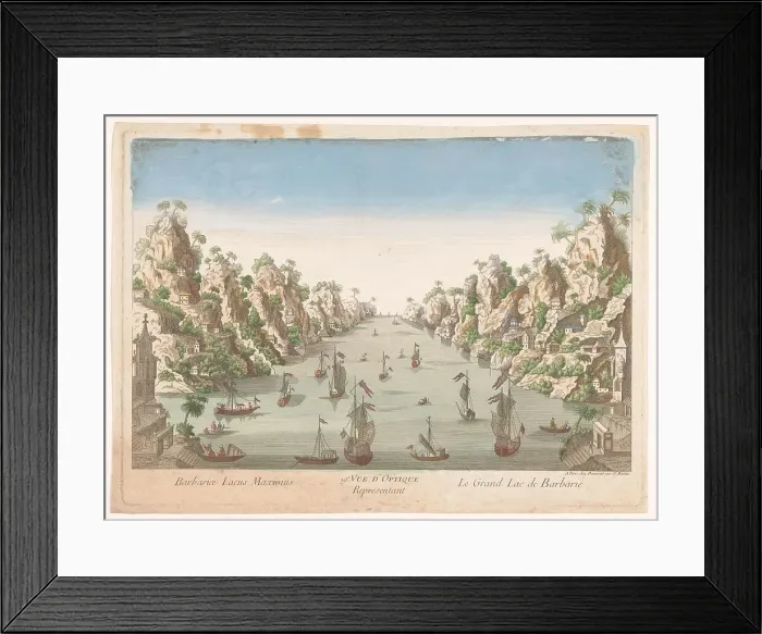 Framed Print : View of the big lake in Hanoi, 1745-1775. Creator: Unknown Framed Print : View of the big lake in Hanoi, 1745-1775. Creator: Unknown