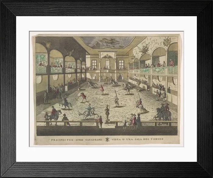 Framed Print : View of a tournament school, 1700-1799. Creator: Unknown Framed Print : View of a tournament school, 1700-1799. Creator: Unknown