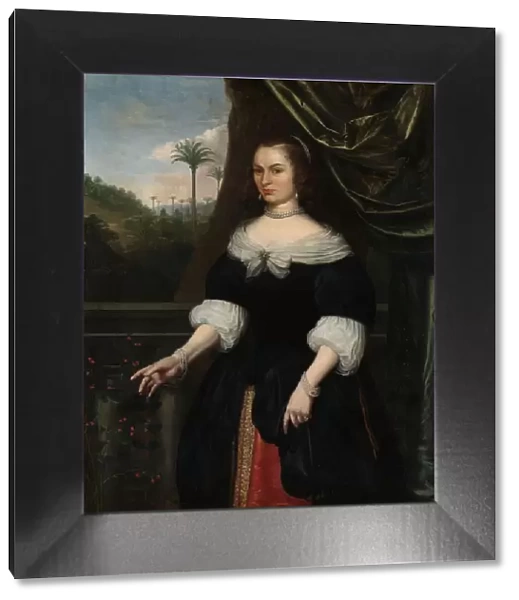 Portrait of Dina Lems, Wife of Jan Valckenburgh, c.1660. Creator: Daniel Vertangen