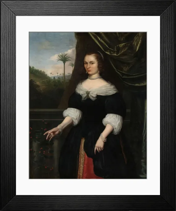 Framed Print : Portrait of Dina Lems, Wife of Jan Valckenburgh, c.1660. Creator: Daniel Vertangen Framed Print : Portrait of Dina Lems, Wife of Jan Valckenburgh, c.1660. Creator: Daniel Vertangen
