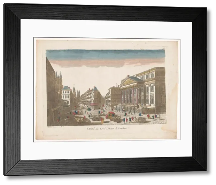 Framed Print : View of the Mansion House in London, 1745-1775. Creator: Unknown Framed Print : View of the Mansion House in London, 1745-1775. Creator: Unknown