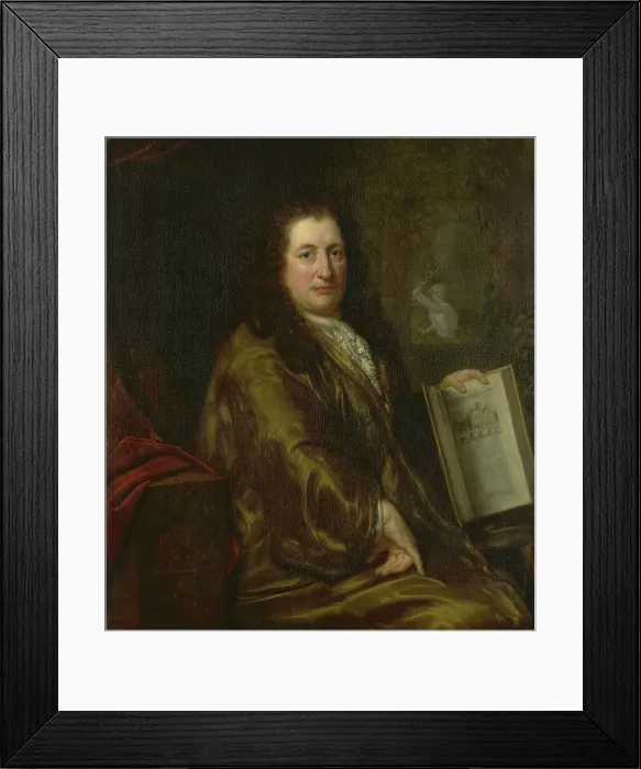 Framed Print : Portrait of Caspar Commelin, bookseller, newspaper publisher and author of the official history of A Creator: David van der Plas Framed Print : Portrait of Caspar Commelin, bookseller, newspaper publisher and author of the official history of A Creator: David van der Plas