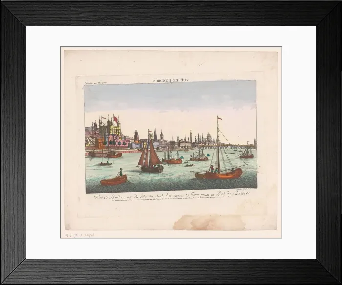 Framed Print : View of London from the Thames, 1755-1779. Creator: Balthasar Friedrich Leizelt Framed Print : View of London from the Thames, 1755-1779. Creator: Balthasar Friedrich Leizelt