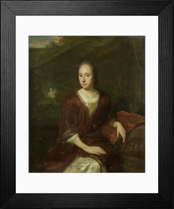 Framed Print : Portrait of Margaretha Nelis (1652-17050, second wife of Casparus Commelin, 1693-1704. Creator: David van der Plas) Framed Print : Portrait of Margaretha Nelis (1652-17050, second wife of Casparus Commelin, 1693-1704. Creator: David van der Plas)