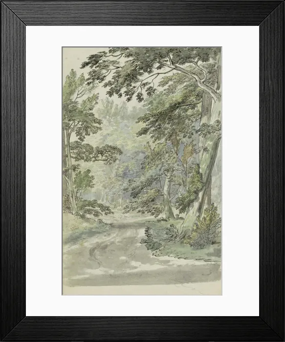 Framed Print : Forest path, 1783. Creator: Johannes Huibert Prins Framed Print : Forest path, 1783. Creator: Johannes Huibert Prins