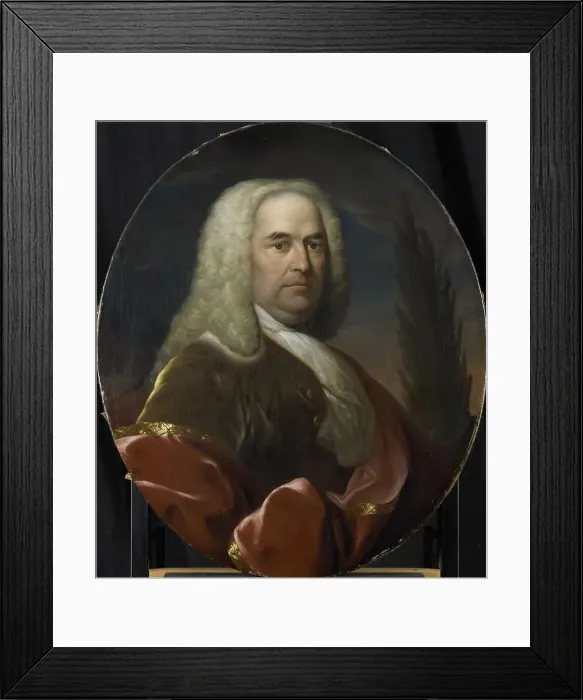Framed Print : Portrait of Hugo du Bois, Director of the Rotterdam Chamber of the Dutch East India Company, elected Creator: Dionys van Nijmegen Framed Print : Portrait of Hugo du Bois, Director of the Rotterdam Chamber of the Dutch East India Company, elected Creator: Dionys van Nijmegen
