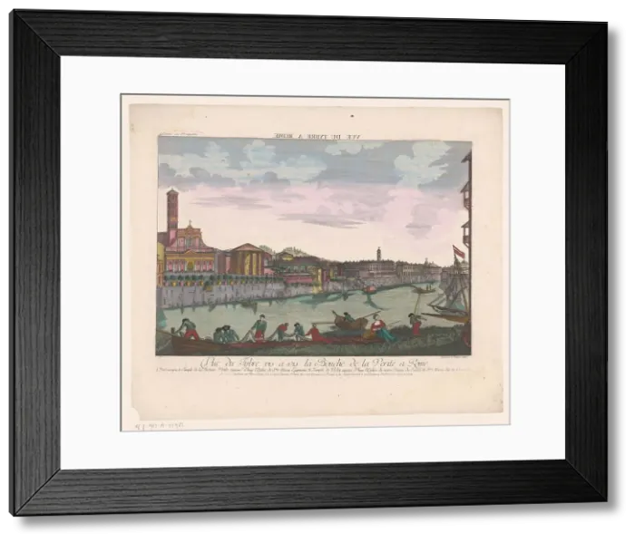 Framed Print : View of Rome from the Tiber, 1755-1779. Creator: Balthasar Friedrich Leizelt Framed Print : View of Rome from the Tiber, 1755-1779. Creator: Balthasar Friedrich Leizelt